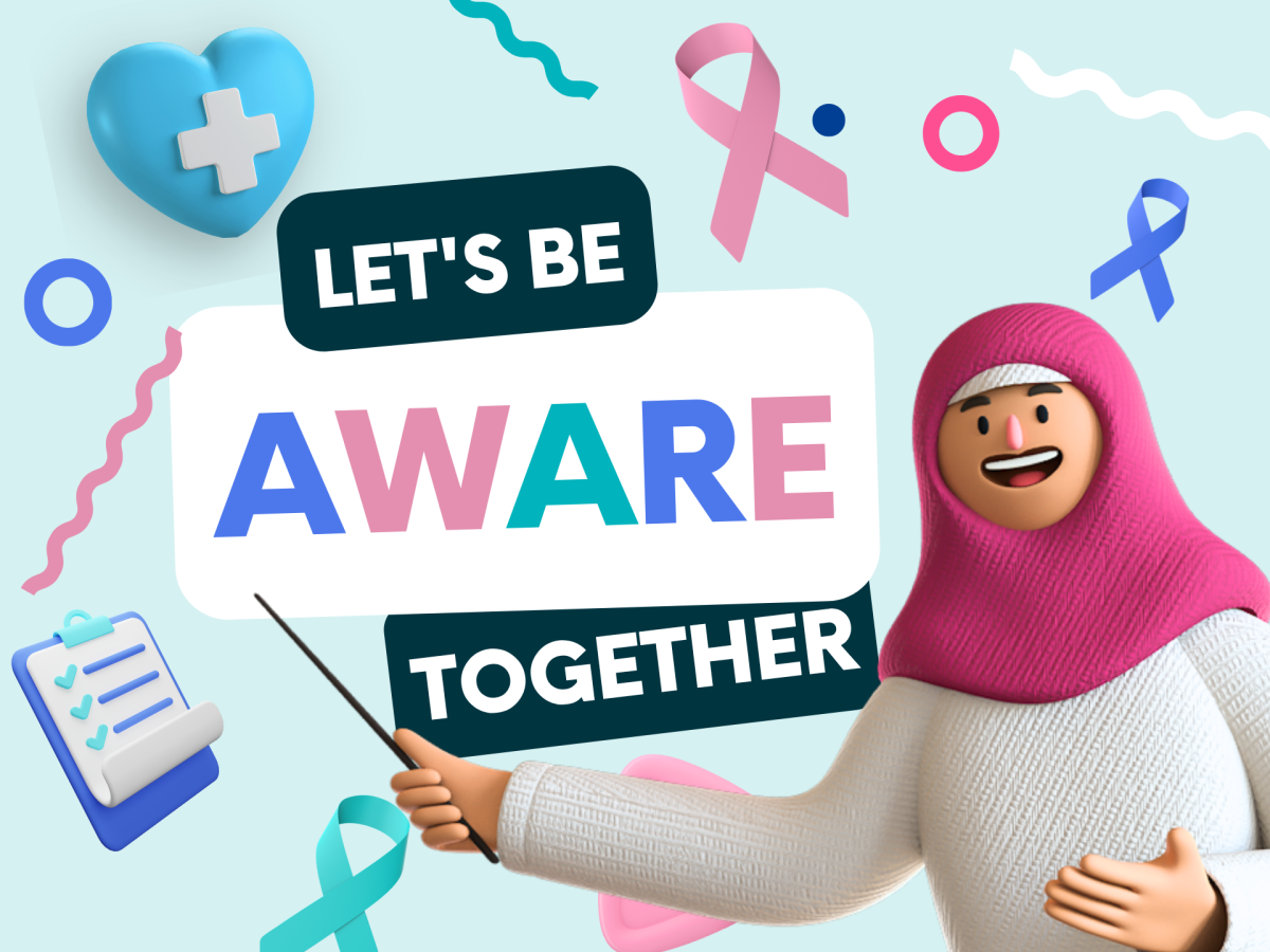 Illustration of the Lets be Aware logo