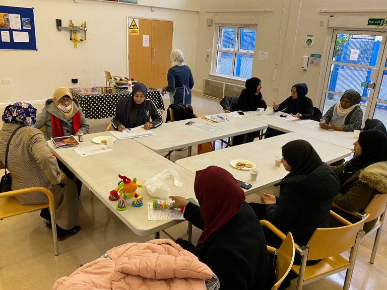 Women attending a cooking demonstration at Aberfeldy Community Centre